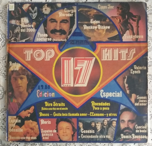 Top Hits 17-kiss Genesis Giorgio Etc Lp Vinilo 1980