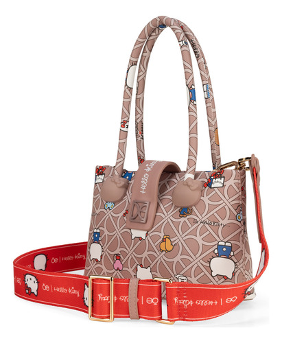 Bolsa Satchel Oe X Hello Kitty Chica Color Multicolor