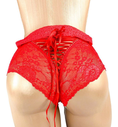 Calcinha Hot Pants Transparente Lingerie Tanga Rendada Sexy