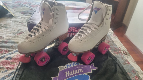 Patines 4 Ruedas Roller Natura Artístico Con Accesorios.