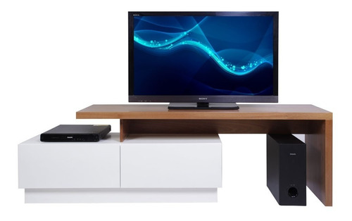 Mesa Tv Modular Moderno Madera Forbidan Muebles