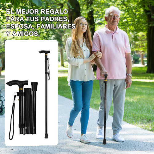 Bastón Plegable Ajustable, Baston Retractil Fácil