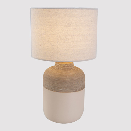 Abajur Ceramica Creme Cafe Oleiro 127/220v