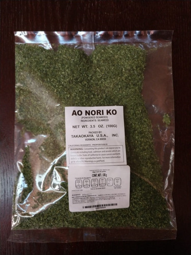 Ao Nori Ko 100g Takaokaya Alga Aonori Condimento