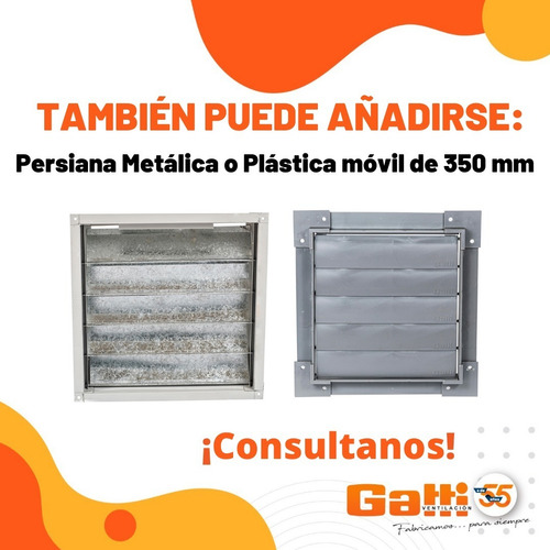 Imagen 8 de 10 de Extractor De Aire Axial Industrial 35 Cm Para Conducto Gatti Ventilación