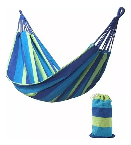 Hamaca De 1 Plaza 190 X 80cms + Funda Camping Jardín Casa