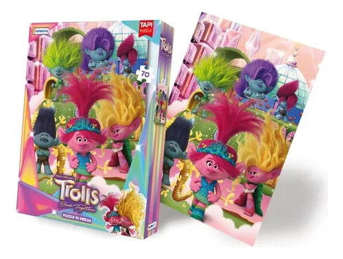 Rompecabezas Puzzle Trolls 70 Pzs Tapimovil - Sharif Express