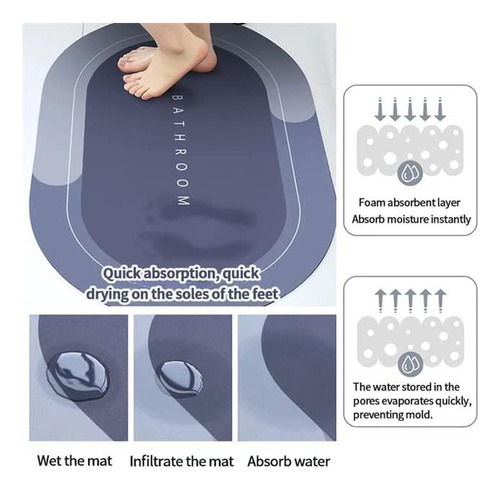 Baño N You Diatomite Mud Diatomaceous Mat De Baño Y Alfombra
