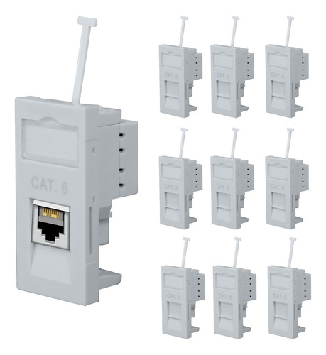 10 Toma De Computo Rj45 Cat 6 Ethernet 8 hilos informática