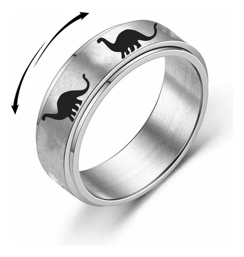 Anillos Giratorios De Dinosaurio Punk Para Mujeres Y Hombres