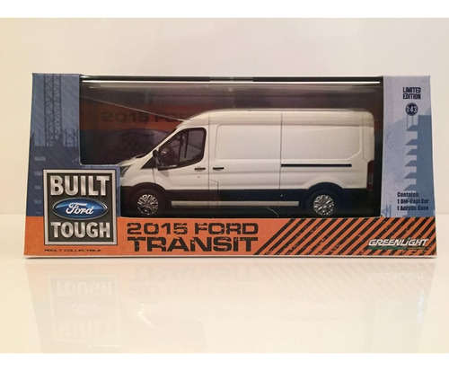 Greenlight 86039 2015 Ford Transit Lwb Oxford Blanco 1:43 Es