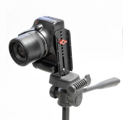 Imagen 5 de 10 de Platina Metalica P/ Camara En Vertical Rosca 1/4 T/ Barra L