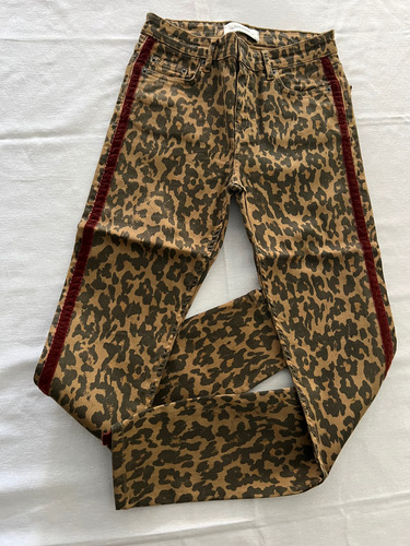 Pantalón Premium Denim Collection Animal Print Zara