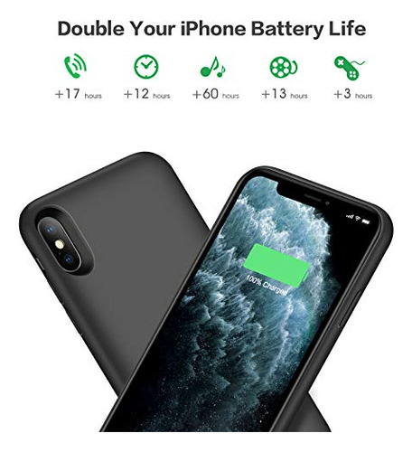 Feob Funda De Batería Para iPhone XS Max, Funda De Carga Por
