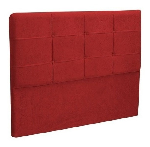  Cabeceira de cama box JS Móveis London King 195cm x 106cm Suede vermelha