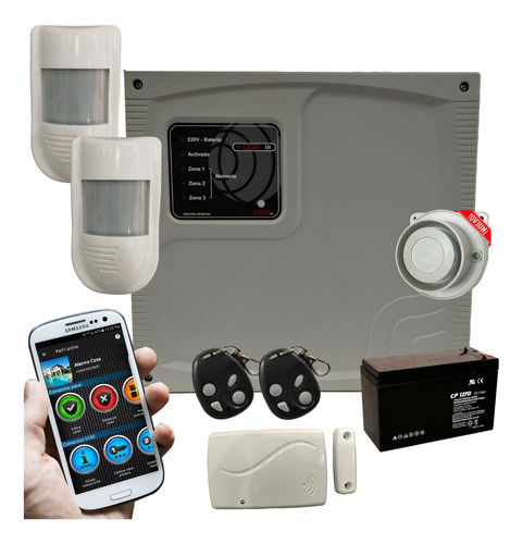 Kit 2 Alarma Domiciliaria Casa Inalámbrica Celular Gsm- Atix