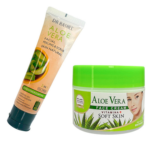 Combo Exfoliante Dr. Rashel + Crema Facial Aloe Vera Nnp