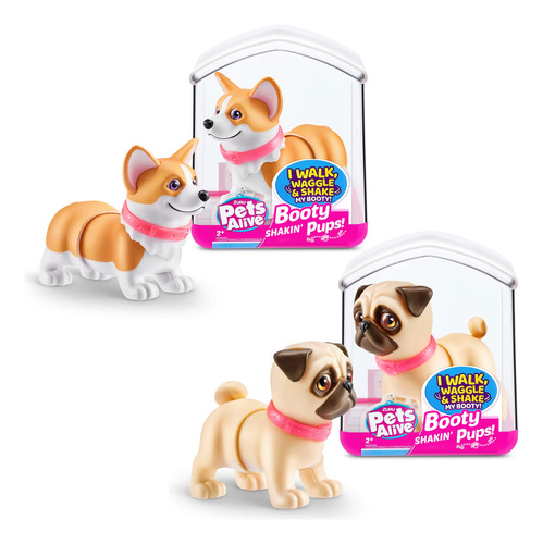 Pets Alive Booty Shakin' Pups (corgi & Pug) De Zuru, Juguete