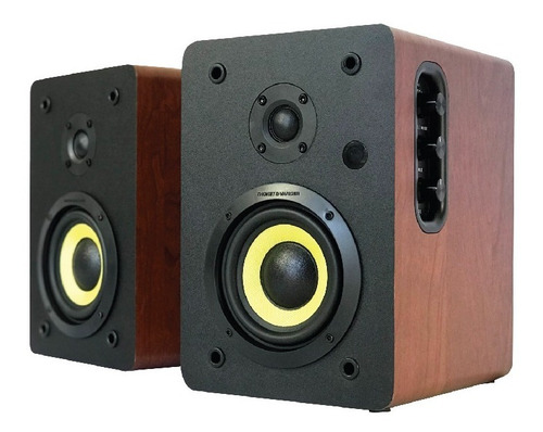 Parlantes Potenciados Optico Bluetooth Control Remoto Madera