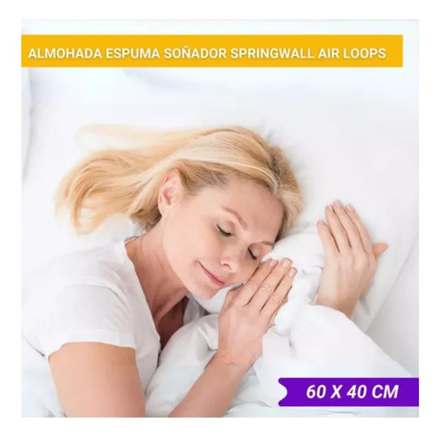 Almohada Soñador De Espuma Air Loop 60x40 Springwall Blanco