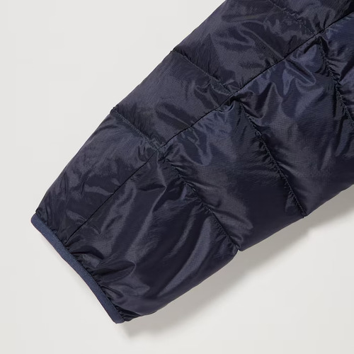 Campera Uniqlo Navy Ultra Light Down Hombre Con Capucha Ed.