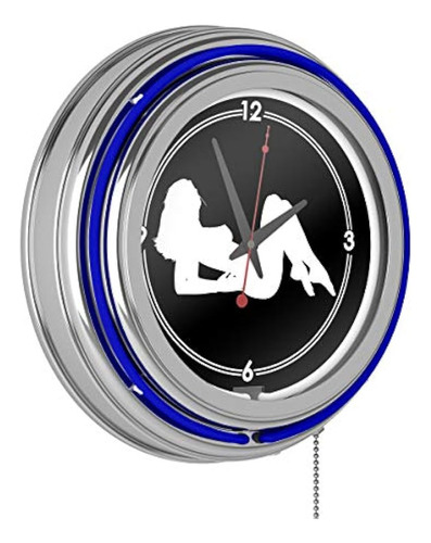 Babes Sombra Una Serie Azul Cromado Doble Anillo Reloj De Ne