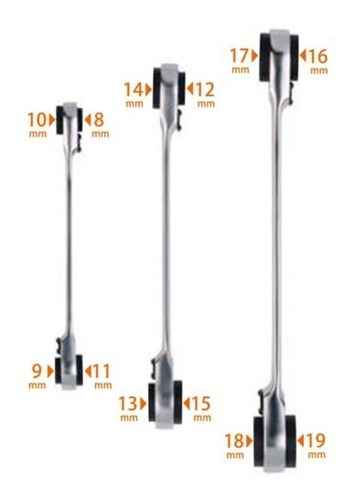 Set Bahco Destornillador Mango Giratorio Y 3 Llaves Crique