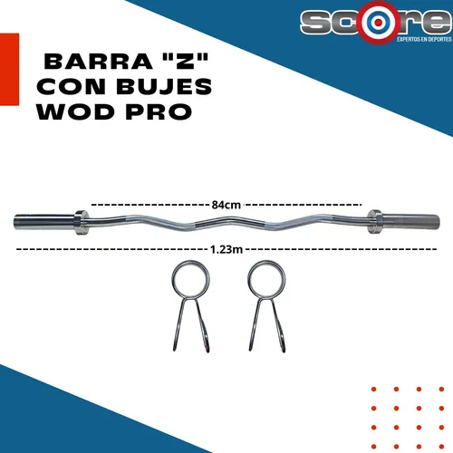 Barra Z Gym Profesional Buje Rodamiento 2 300 Lbs Cuotas sin inter s