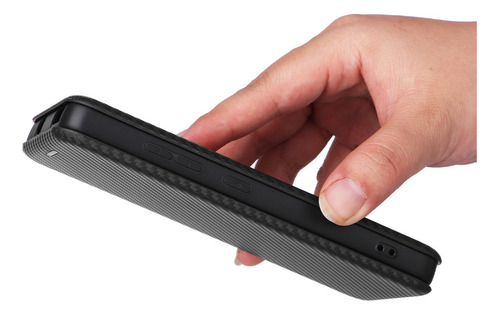 Funda Tipo Cartera De Fibra De Carbono For Teléfono Nokia