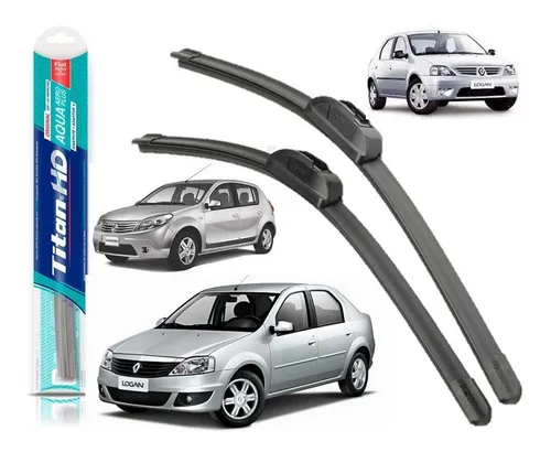 Par Plumillas Titan Hd Aqua Renault Logan/sandero 2008-2015
