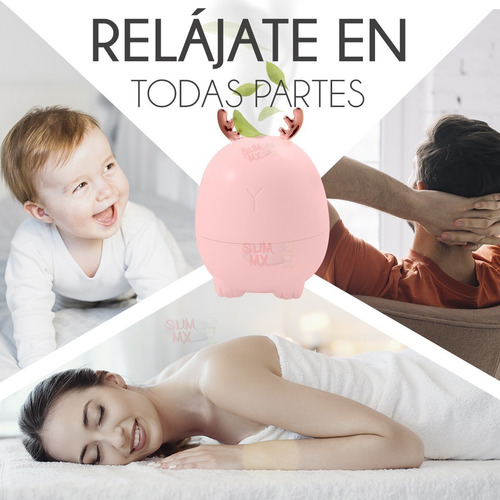 Humidificador Difusor De Reno Conejo Aromaterapia Spa 300ml Color Rosa