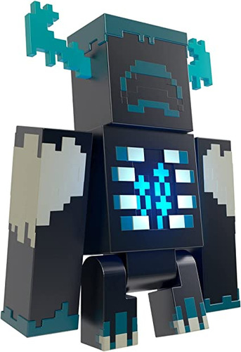 Mattel Minecraft Warden Figura De Acción Con Luces, Sonidos