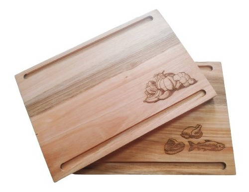 Tablas Cocina Asado 20x29 Cm Madera Eucalipto Grabados X12u.