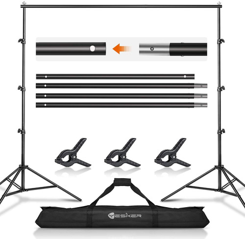 Yesker - Kit De Soporte De Fondo Para Estudio De Fotografia