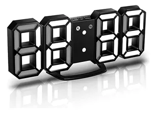 Reloj 3d Despertador Mesa Led Grande Usb Base Pared Pila