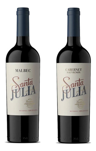 Vino Santa Julia Malbec 750ml + Santa Julia Cabernet 750ml