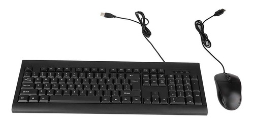 Ohhgo Oficina Negocio Cable Tecla Teclado Juego Mouse Negro