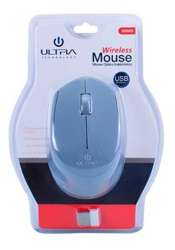 Mouse Optico Inalambrico Ultra 250wx Gris - Revogames