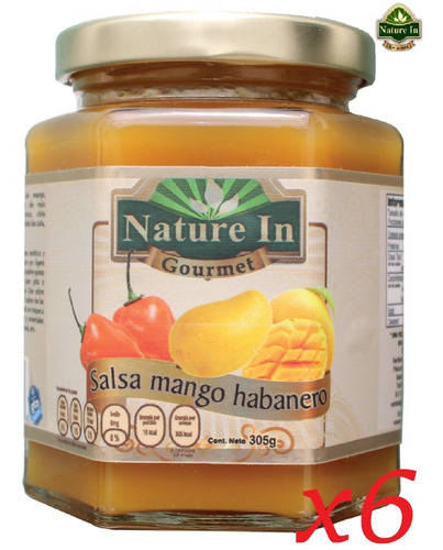 X6 Salsa De Mango Con Habanero 305g Nature In Gourmet