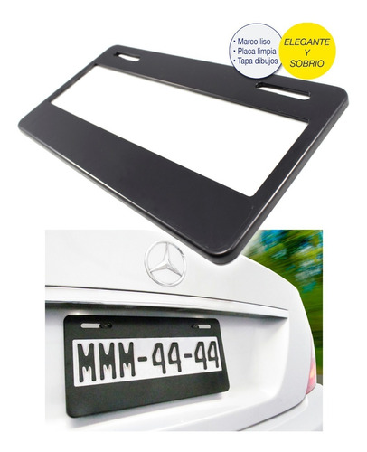 1 Portaplacas Liso Personalizable 31x16 Alta Calidd Plastico