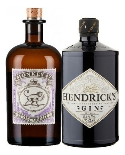 Gin Hendricks + Monkey 47 Degustación 500 mL x 2 u