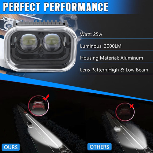 Luces De Conducción De Led De Motocicleta Universal De 4 De