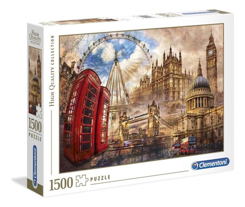 Rompecabezas Puzzle Clementoni 1500 Piezas Vintage Londres