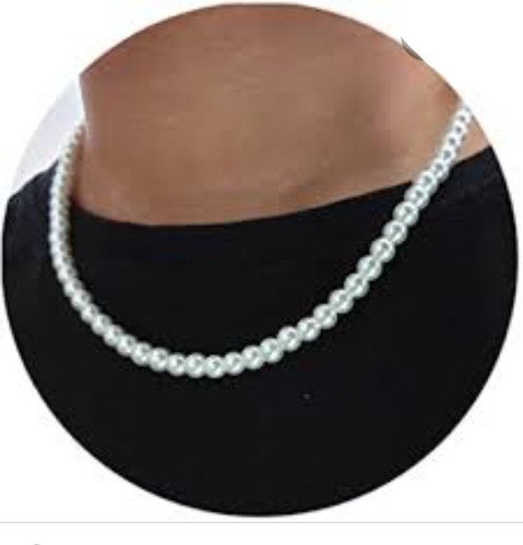 Collar Perlas Con Cierre Acero