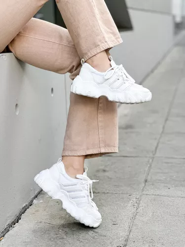 Zapatillas Blancas Mujer Plataforma Cuero Eco Urbanas Moscu