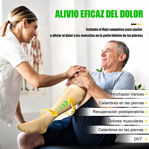 Medias Calcetas Compresión Alivia Varices Y Circulación 8pcs