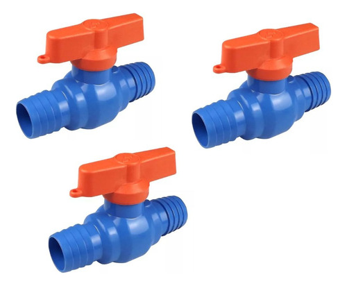 Kit C/ 3 Registro Esfera União Dentada 1'' Irrigação