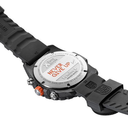 Reloj De Pulsera Luminox Para Hombre Negro Xb.3745 Correa Amarillo