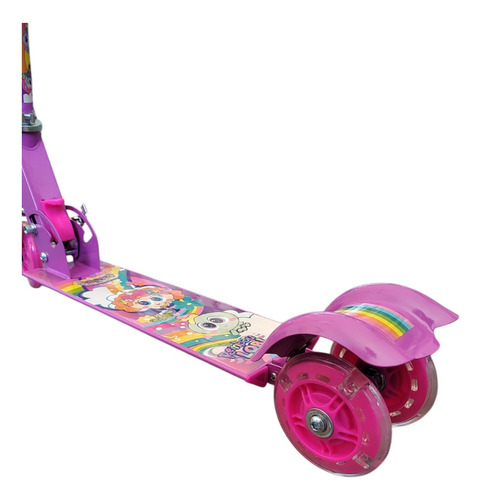 Scooter Infantil 3 Ruedas Luz Led Plegable Diseño Distroller