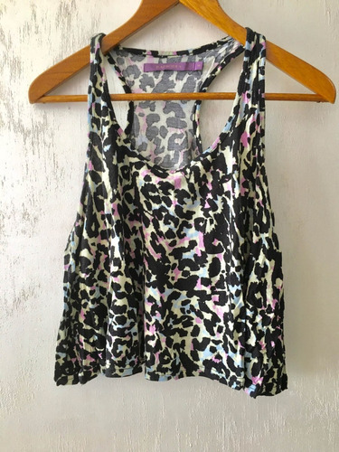 Musculosa Rapsodia Animal Talle S Con Volados